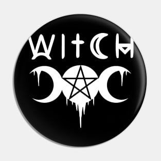 WICCA, WITCHY, WITCHCRAFT,  THE TRIPLE MOON Pin