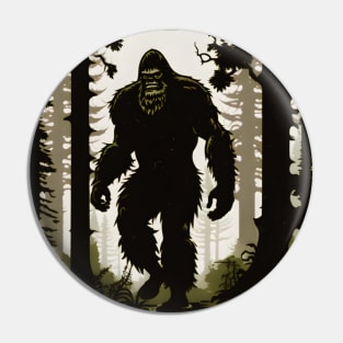 Bigfoot in Forest t-shirt and Accessories gifts ideas for Bigfoot lover's monster Pin