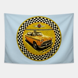 Checker Taxi NY Tapestry