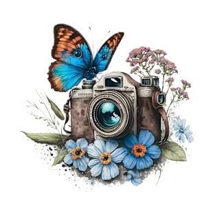 Spring Floral Camera T-Shirt