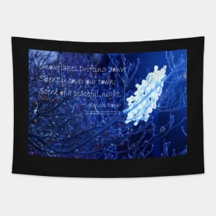 snowflake in blue 7 haiku Tapestry