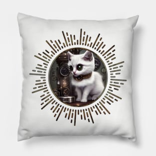 Little steampunk cat Pillow