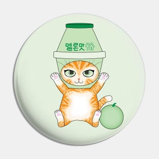 Melon Milk Cat Pin