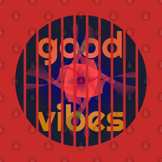 "Good Vibes" - Retro Disco Beach Party Design by Davey's Designs