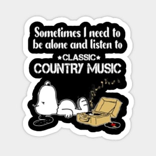 Classic Country Music // Aesthetic Vinyl Record Vintage // T-Shirt Magnet