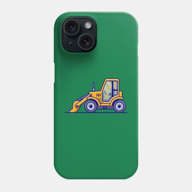 Tractor Vehicle Cartoon Illustration Phone Case by Catalyst Labs