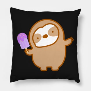 Cute Purple Popsicle Sloth Pillow