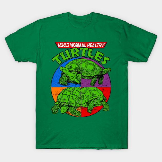 Normal Healthy Adult Turtles  Funny Ninja Humor 90s Teenage Joke Men Women  Mutant T-Shirt