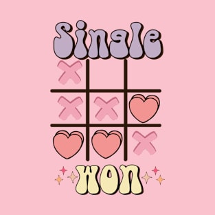 Single Won Games Love Sucks Anti Valentines Day T-Shirt