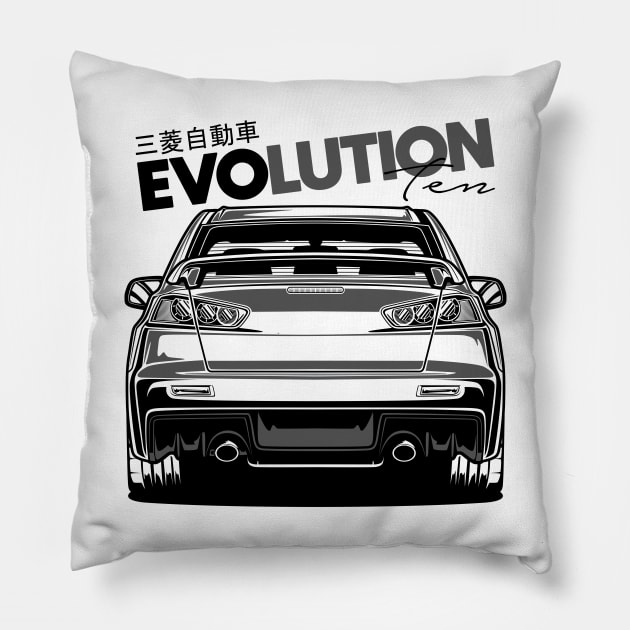 Lancer Evolution X Pillow by idrdesign