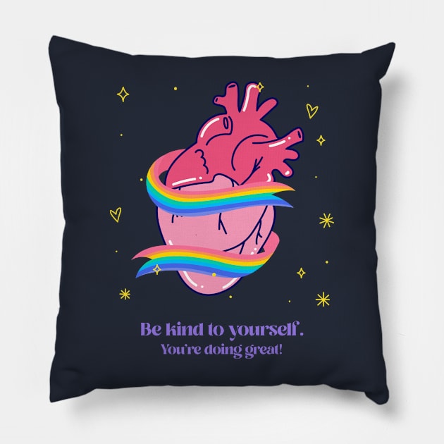 be kind to yourself Pillow by hunnydoll