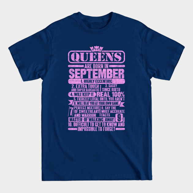 Disover Queens Are Born In September - Queens Are Born In September - T-Shirt