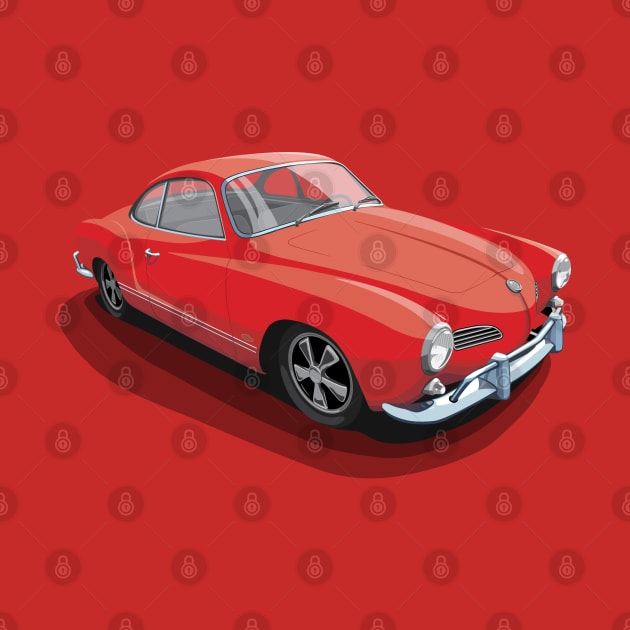 karmann ghia in red by candcretro