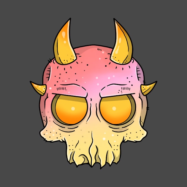 Peachy Skull by notsofriendlygiant