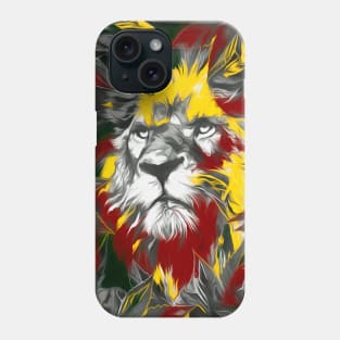 Rasta Lion Splatter Painting Phone Case
