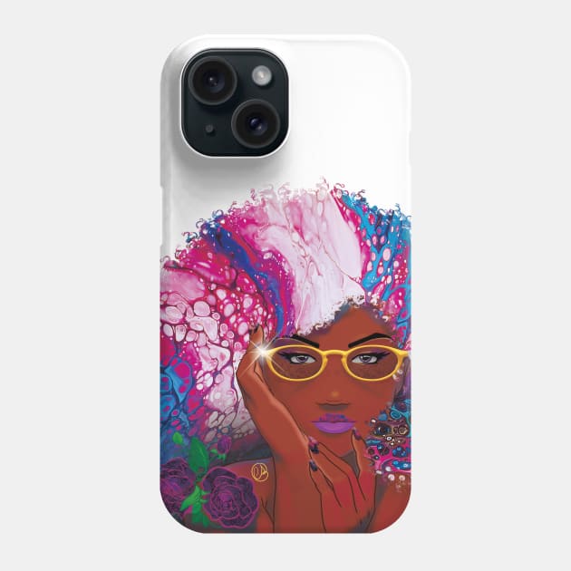 Galaxy Girl Rose Phone Case by FinalBeatComics