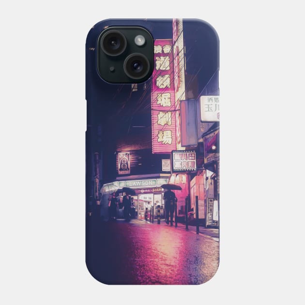 Tokyo Streets #2 (Anime Style) Phone Case by World Wonder