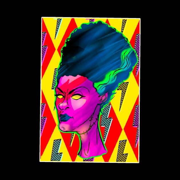 Psychedelic Bride of Frankenstein by Biomek