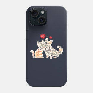 Friends for life, word cloud Phone Case