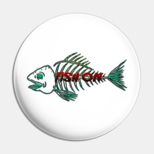 Fish on bones Pin