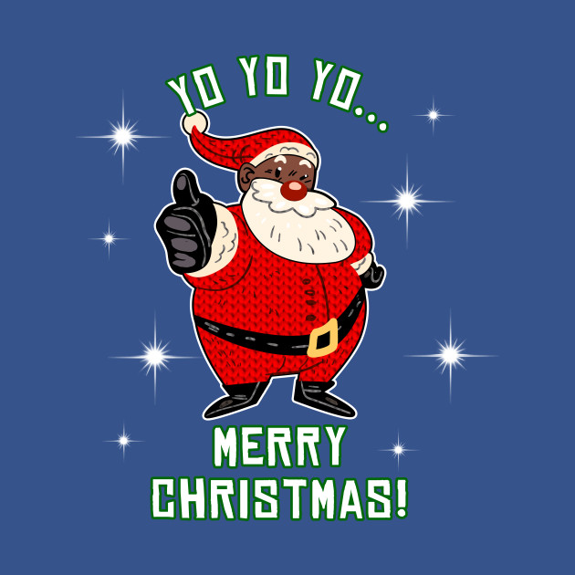 Jolly Black Santa Claus Shirt Fun African American Christmas - Black Santa - T-Shirt