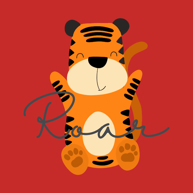 Cute Tiger Roar Design by hireeeee26