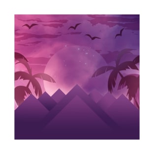 Tropical Purple Mountains T-Shirt