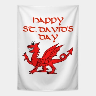 St David's Day 2022 Masked Welsh Dragon Wales Tapestry