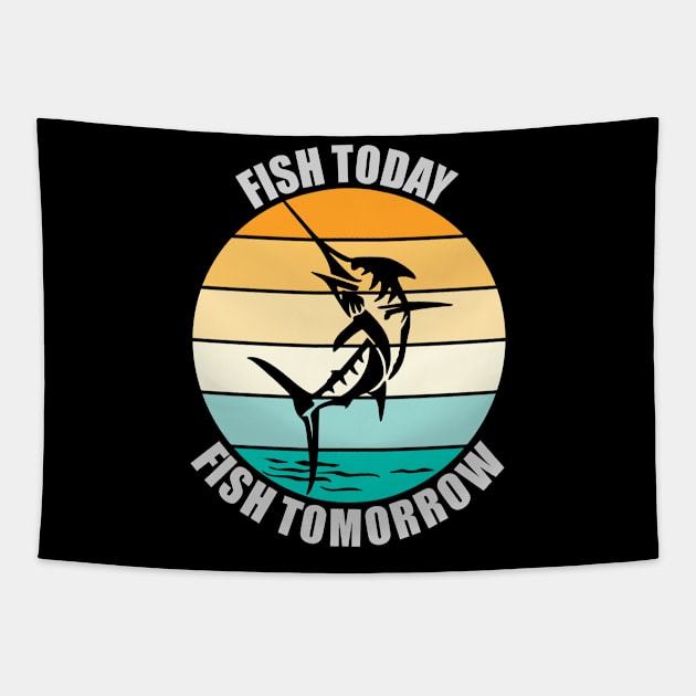 Fish Today Fish Tomorrow Tapestry by Moonsmile Products