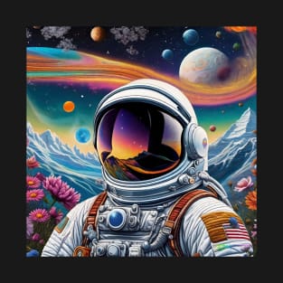 Trippy Astronaut Dreamscape – Cosmic Odyssey 6 T-Shirt