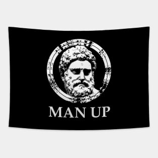 Man Up Funny Masculinity Quotes IV Tapestry