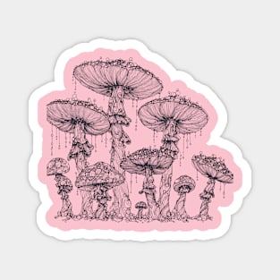 magic mushroom, shroom mushroom, fungi, fungi t, bioluminescent fungi, fantastic fungi Magnet