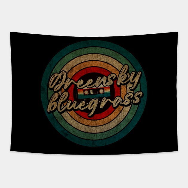 greensky bluegrass  -  Vintage Circle kaset Tapestry by WongKere Store