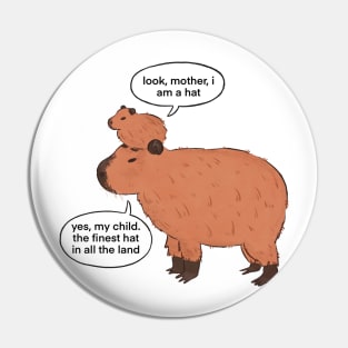 Capybara hat Pin