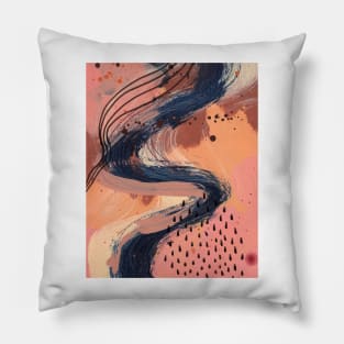 Modern abstract painting, acrylic painting 6 Pillow