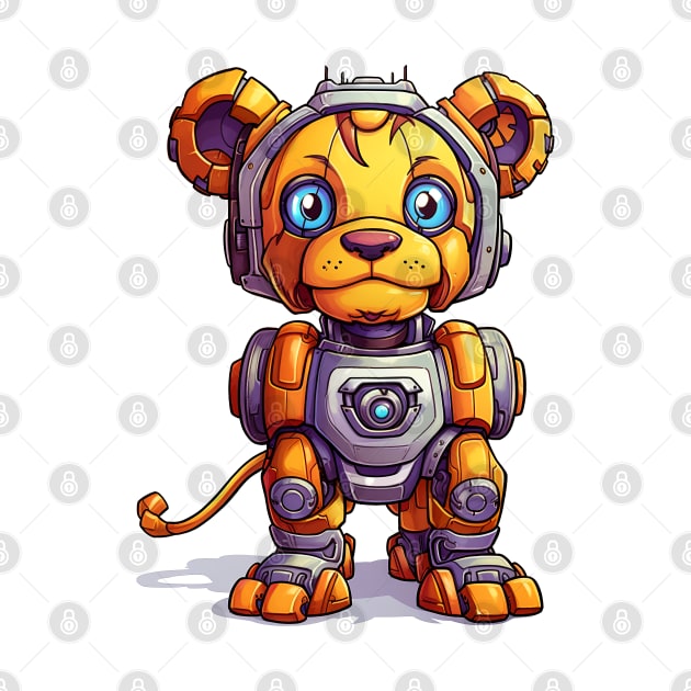 Cartoon lion robots. T-Shirt, Sticker. by AndreKENO