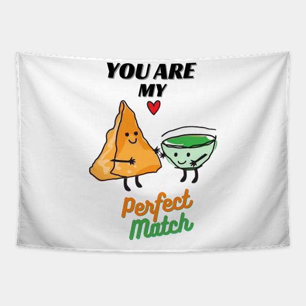 You are my perfect Match - Desi valentines day gift Tapestry by Swag Like Desi