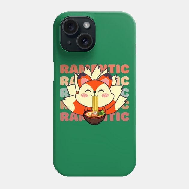 Cute Fox Eating Ramen Phone Case by ChasingTees