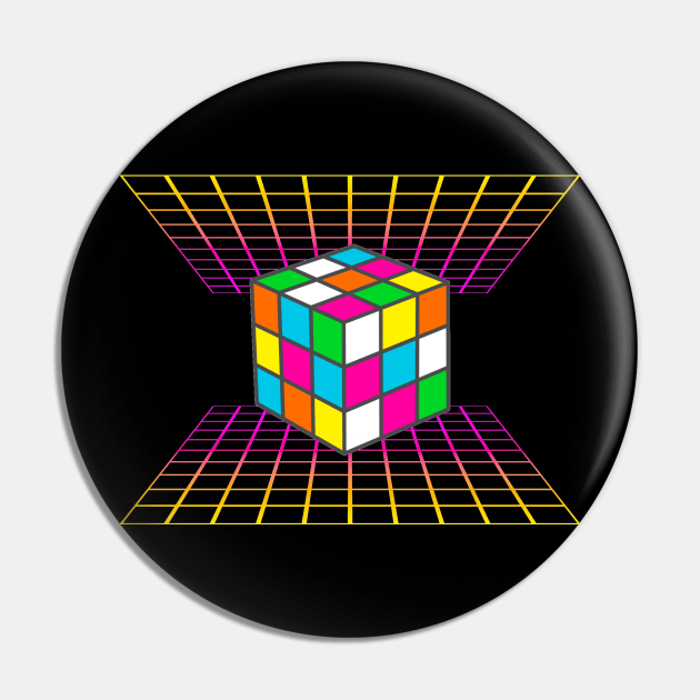 Vintage Rubik's Cube Pin by Danderwen Press