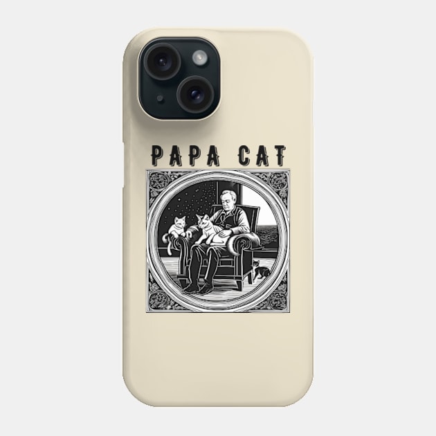 Papa Cat - Cat Lover Phone Case by Desert Owl Designs