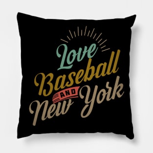 Love Baseball and New York Pillow