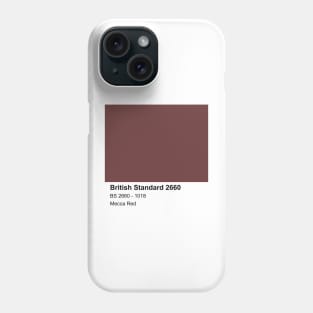 Mecca Red British Standard 1018 Colour Swatch Phone Case