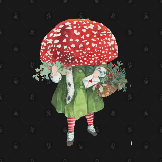 Mushroom girl in green by sinonthebeach