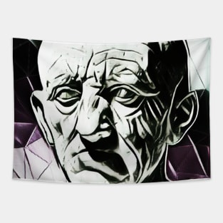 Cato the Elder Black And White Portrait | Cato the Elder Artwork 3 Tapestry