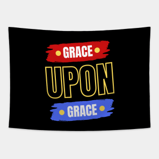 Grace Upon Grace | Christian Typography Tapestry