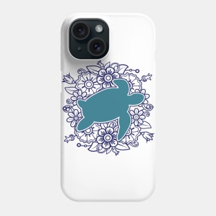 The Floral Turtle Mandala Phone Case