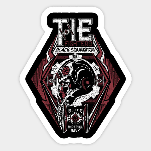 Tie Pilot Tie Fighter Sticker Teepublic Au