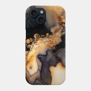 Caramel Bubbles - Abstract Alcohol Ink Resin Art Phone Case