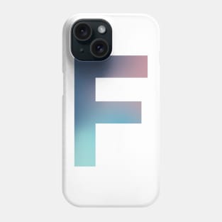 Gradient Letter F Initial Alphabet Phone Case