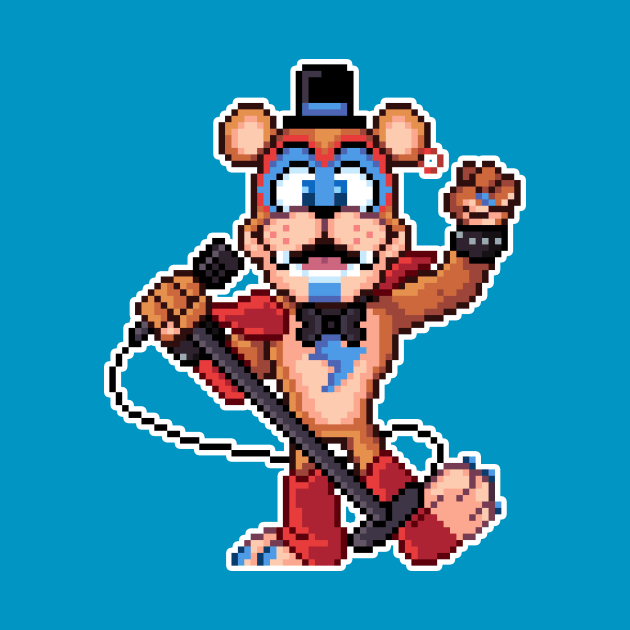 Pixel Glamrock Freddy by geekmythology